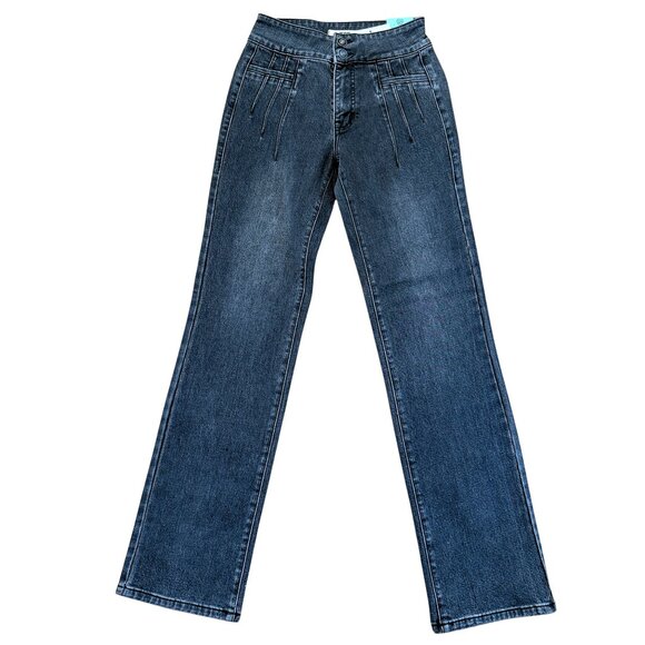 NEW Rock & Roll Denim Highrise Welt Pocket Black Wash Bootcut Jeans – Size 26x3 - Picture 2 of 8